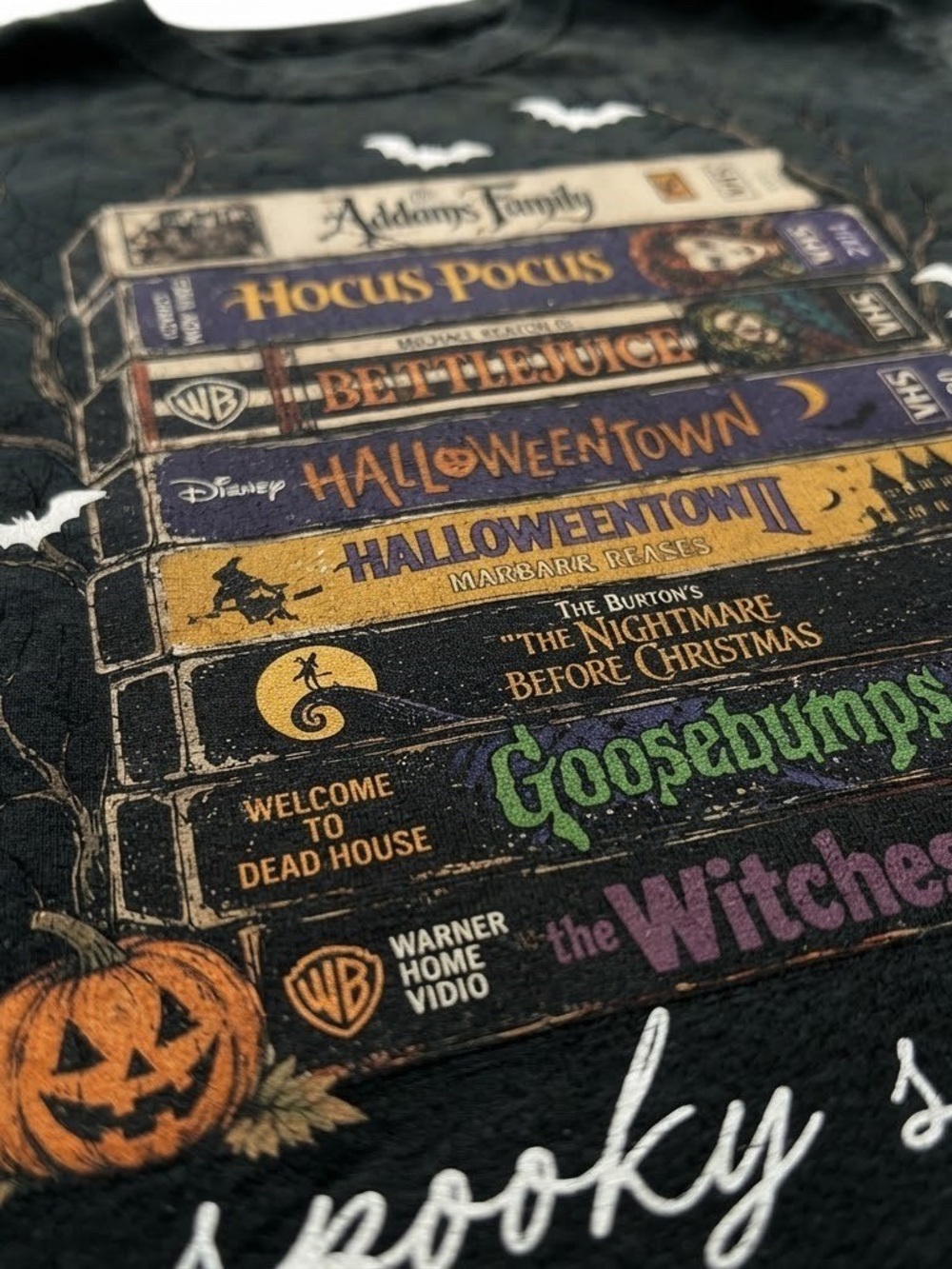Black Halloween Stack Graphic Tee - Picture 2 of 2